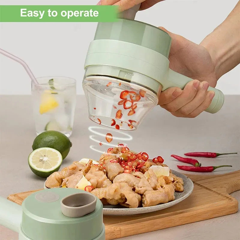 4 in 1 Handheld Electric Vegetable Cutter Set