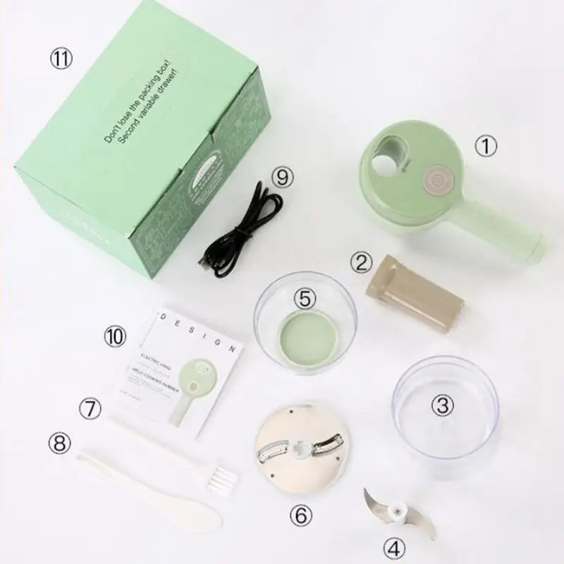 4 in 1 Handheld Electric Vegetable Cutter Set