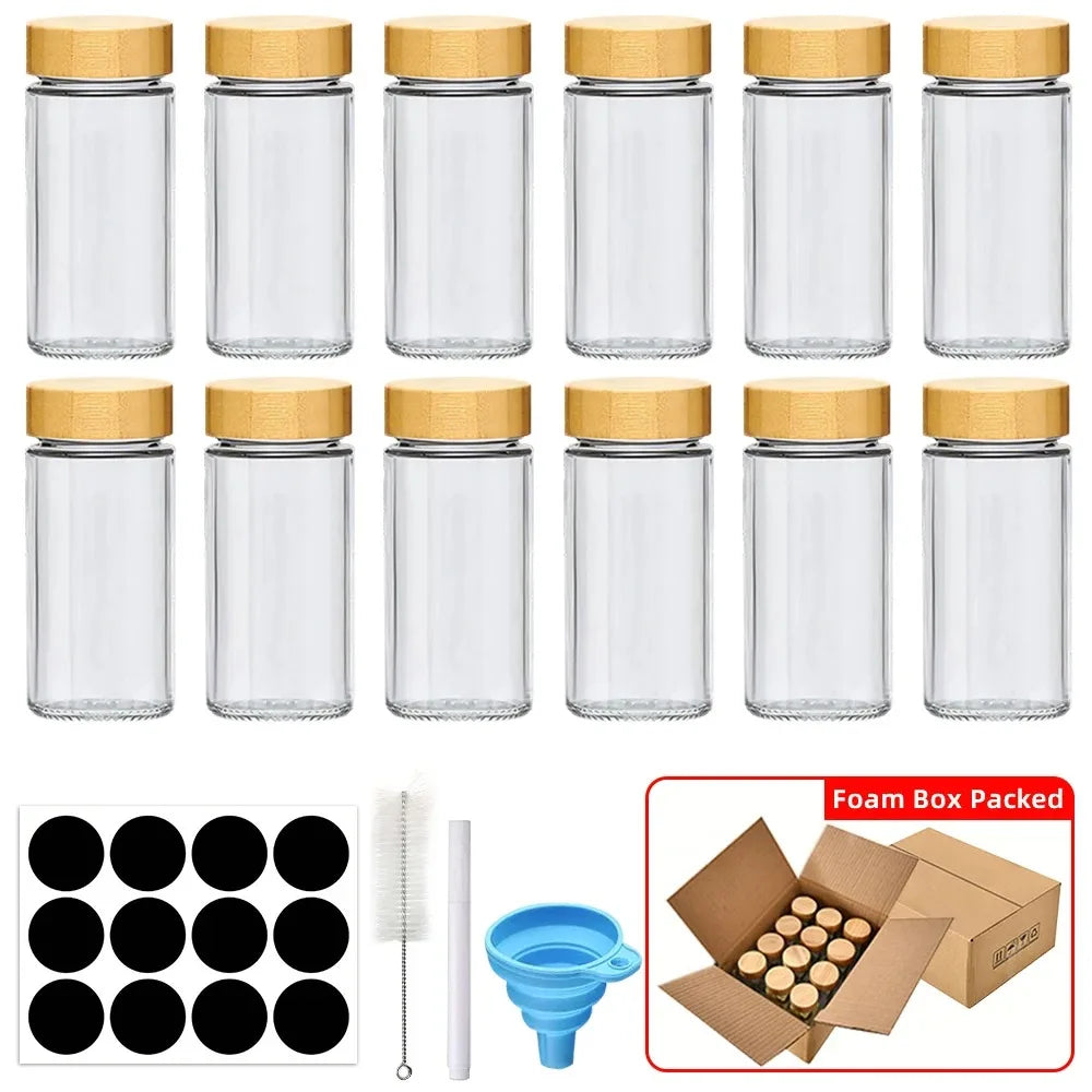 Spice Jars with Bamboo Lids