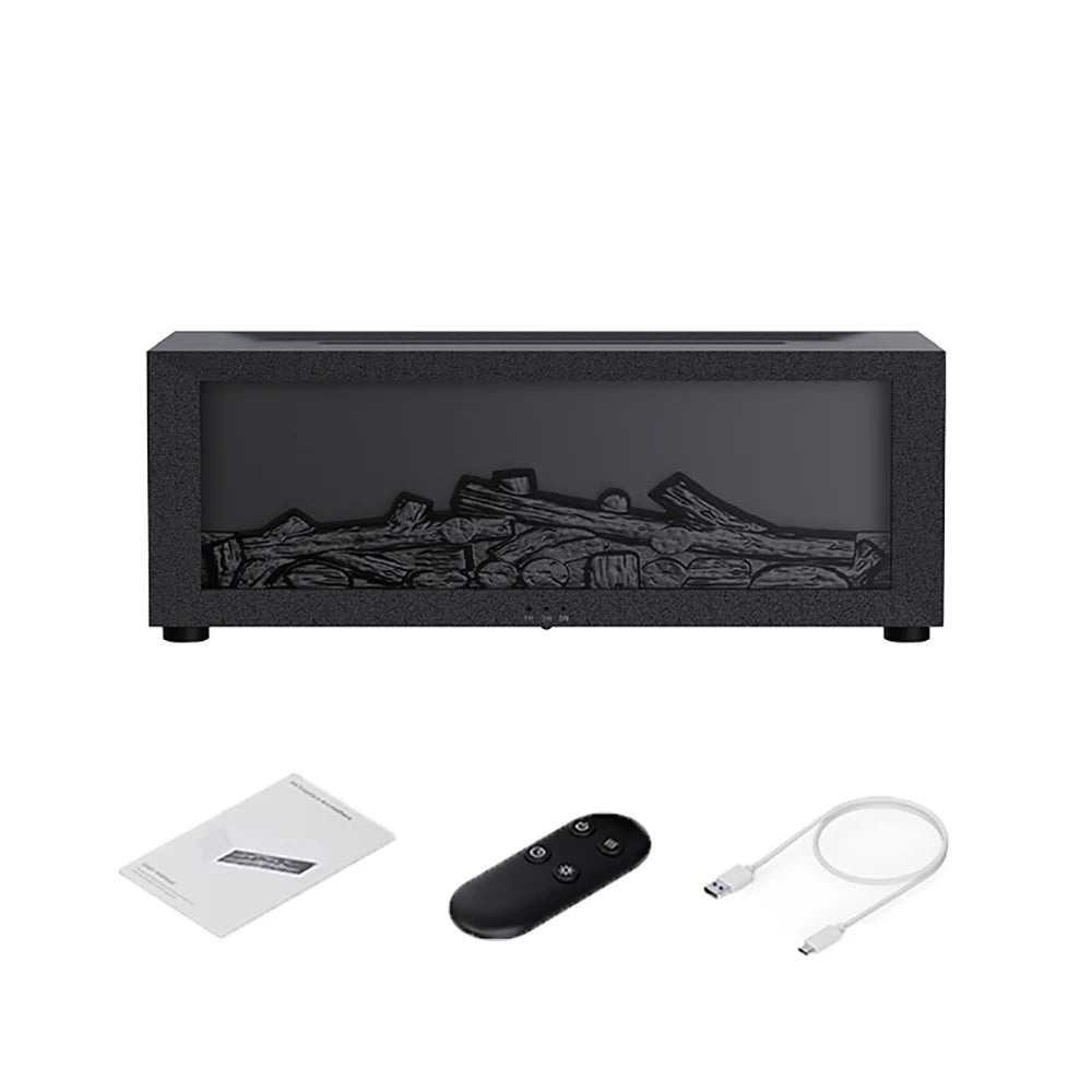Flame Air Essential Oils Humidifier With LED Light Remote Control